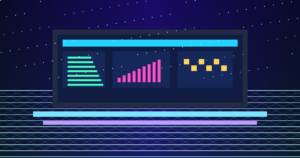 Interface futuriste illustrant la surveillance et la protection d un site WordPress.