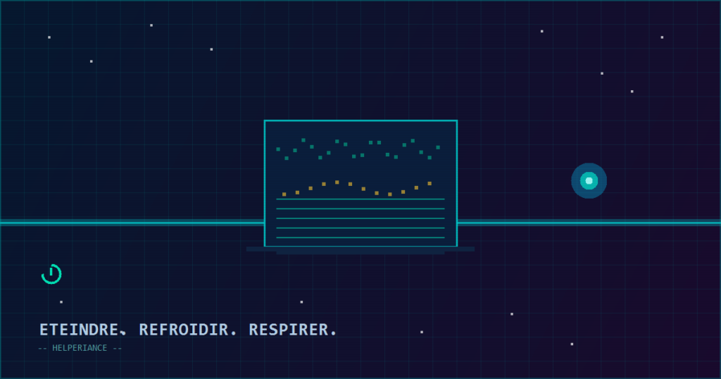 Interface numérique avec graphiques et texte inspirant.