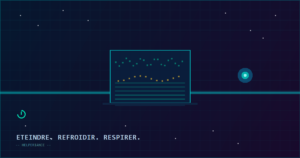 Interface numérique avec graphiques et texte inspirant.