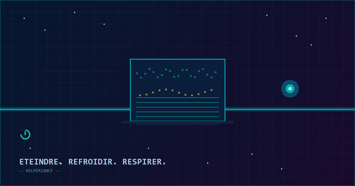 Interface numérique avec graphiques et texte inspirant.